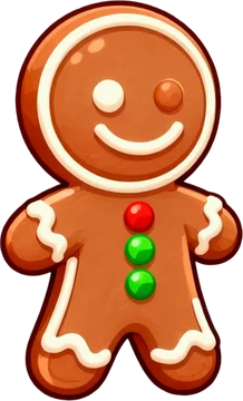 Word Run gingerbread runner with icing trim and gumdrop buttons